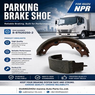 8-97020250-2 Parking Brake Shoe For ISUZU NPR ELF NHR